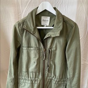 Green military style jacket